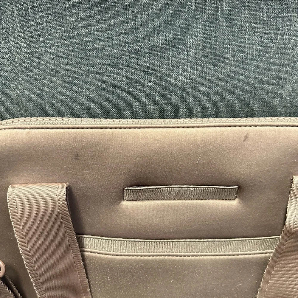 Dagne Dover Large Ryan Neoprene Laptop Bag In Dune